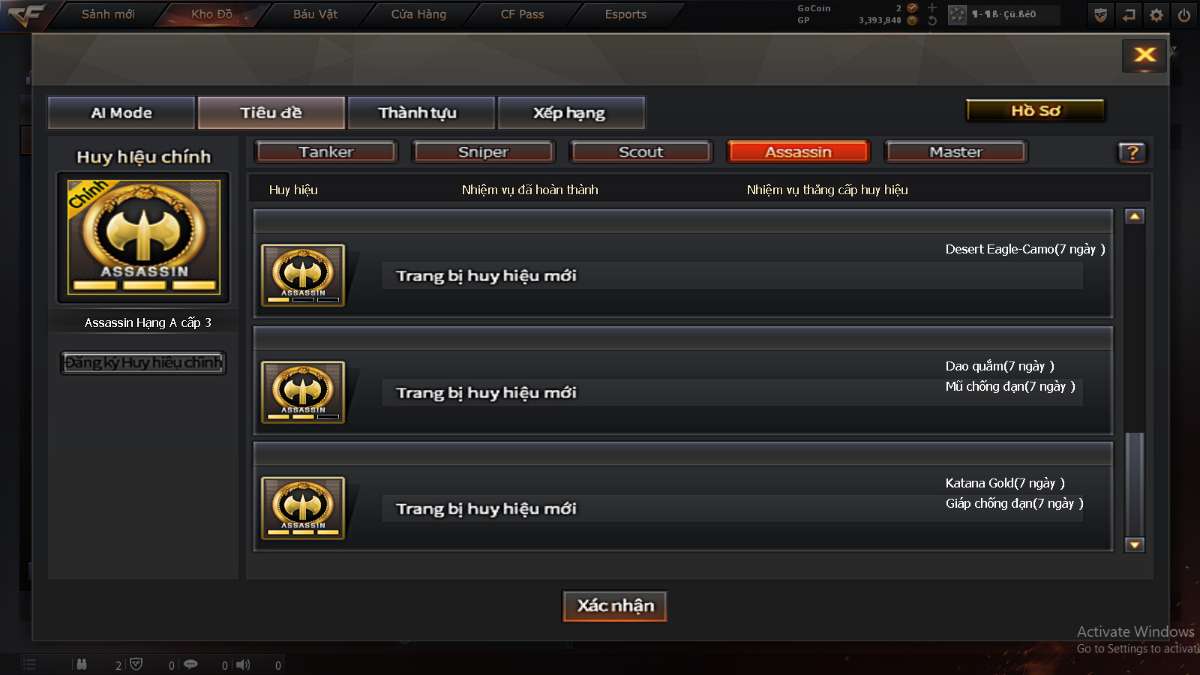 shop acc cf uy tin gia re